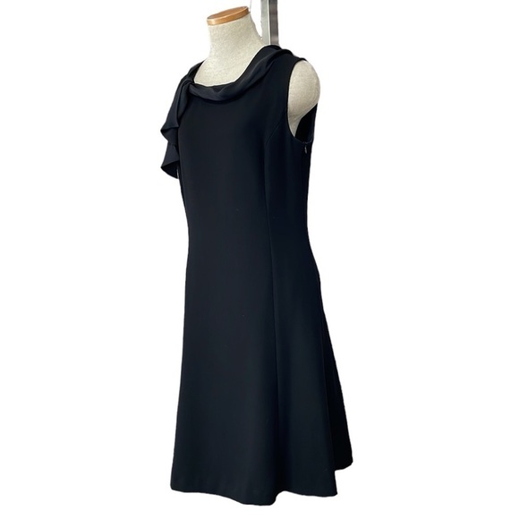 Les Copains Dress Italy Sleeveless Midi Cowl Neck Black Size 42 US 6 - Picture 3 of 16